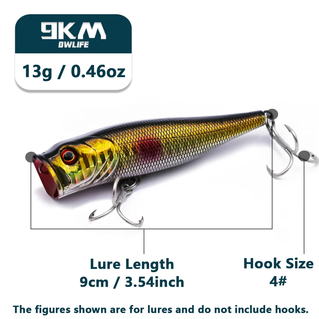 Topwater Fishing Lure with Rattle and Cup Mouth