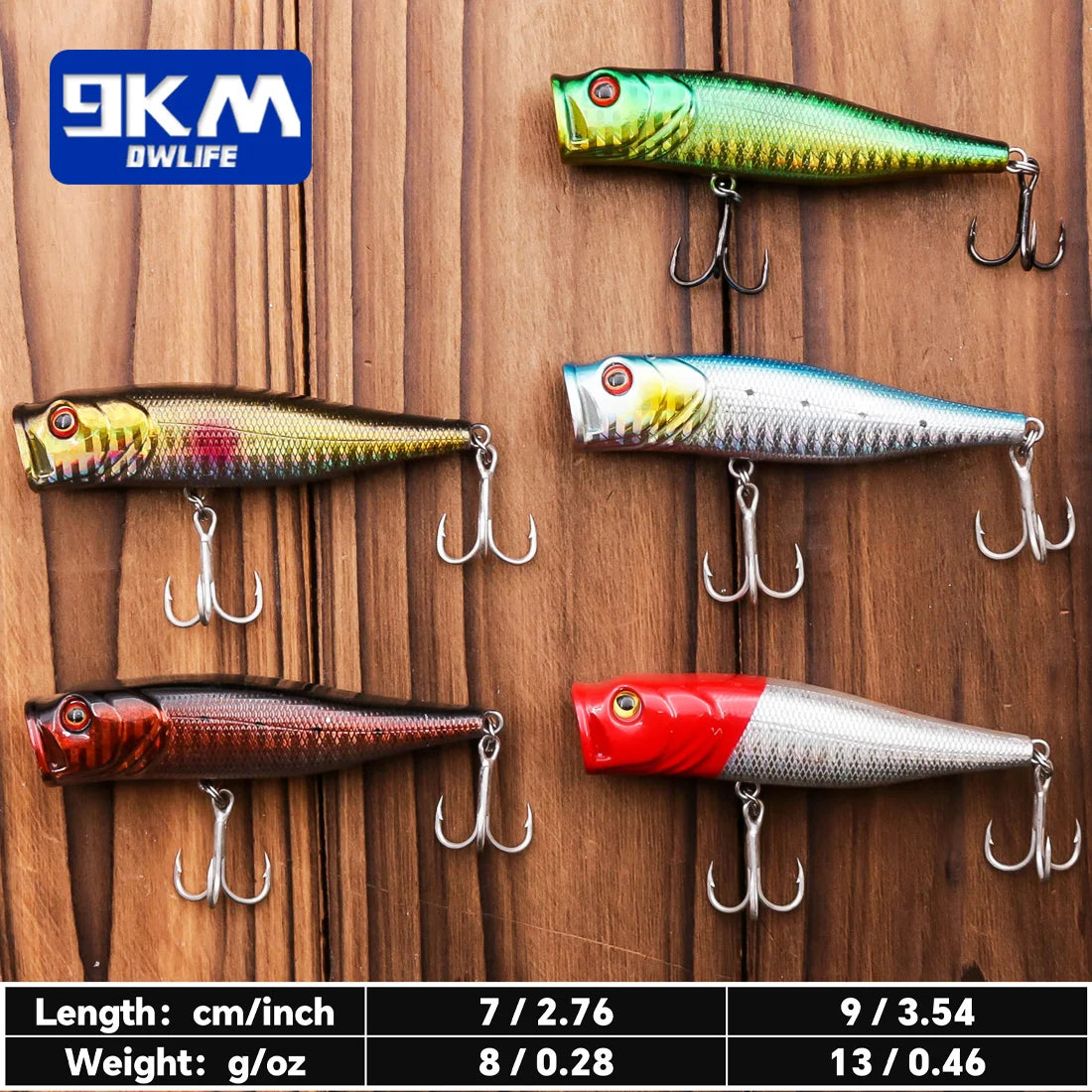 Topwater Fishing Lure with Rattle and Cup Mouth
