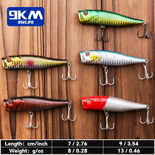 Topwater Fishing Lure with Rattle and Cup Mouth