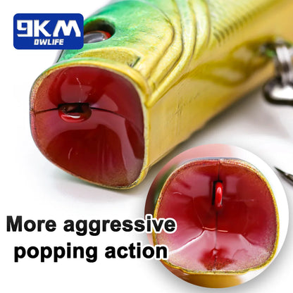 Topwater Fishing Lure with Rattle and Cup Mouth