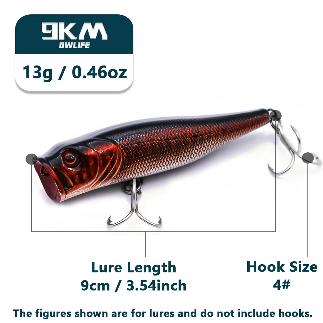 Topwater Fishing Lure with Rattle and Cup Mouth