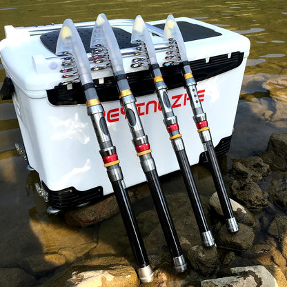 GHOTDA 1.8M-3.6M Superhard Telescopic Sea Fishing Rod and Spinning Reel 5.2:1 Gear Ratio Combo Max Drag 8kg Pesca for Bass Pike