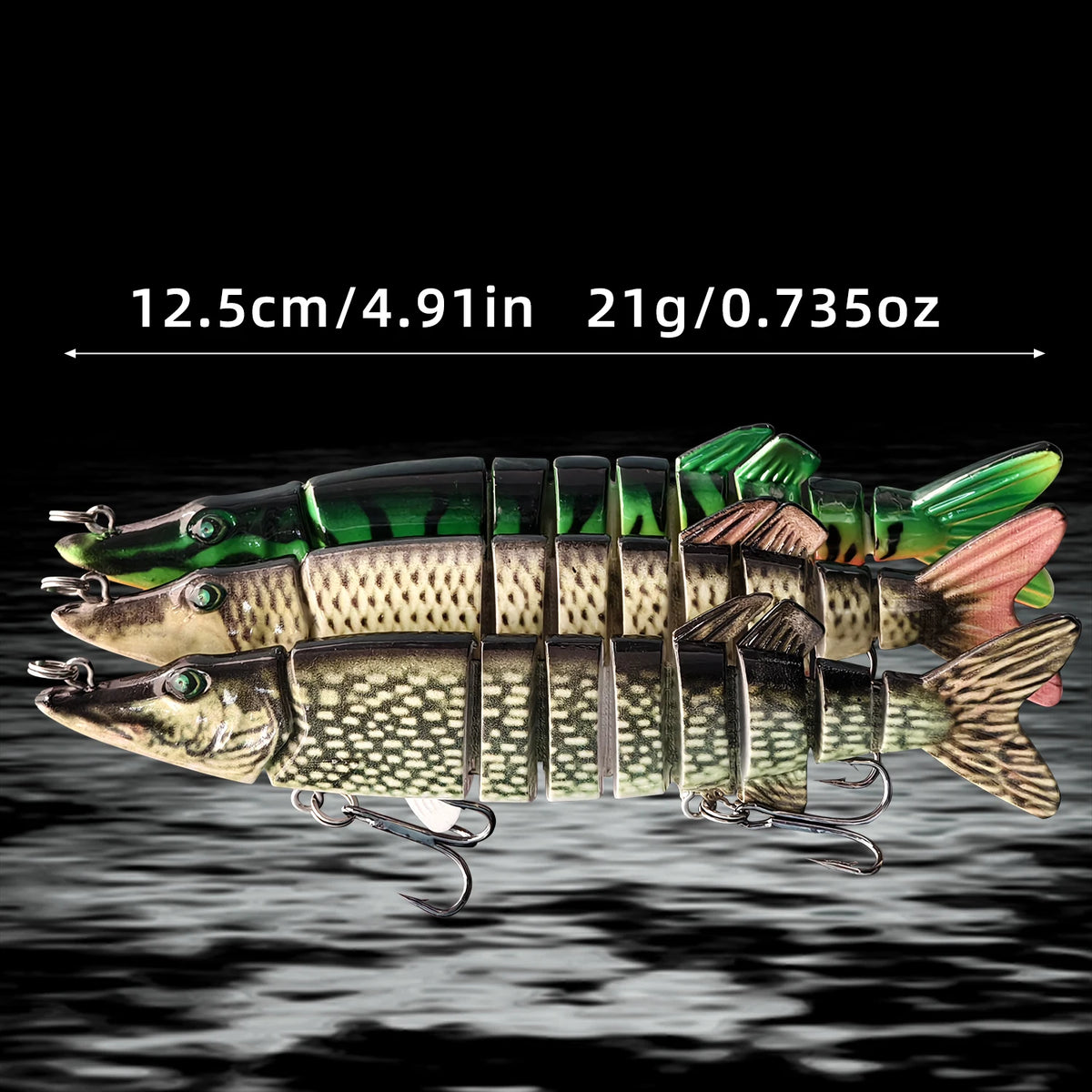10cm Slow-Sinking Fishing Lure for Pike & Trout