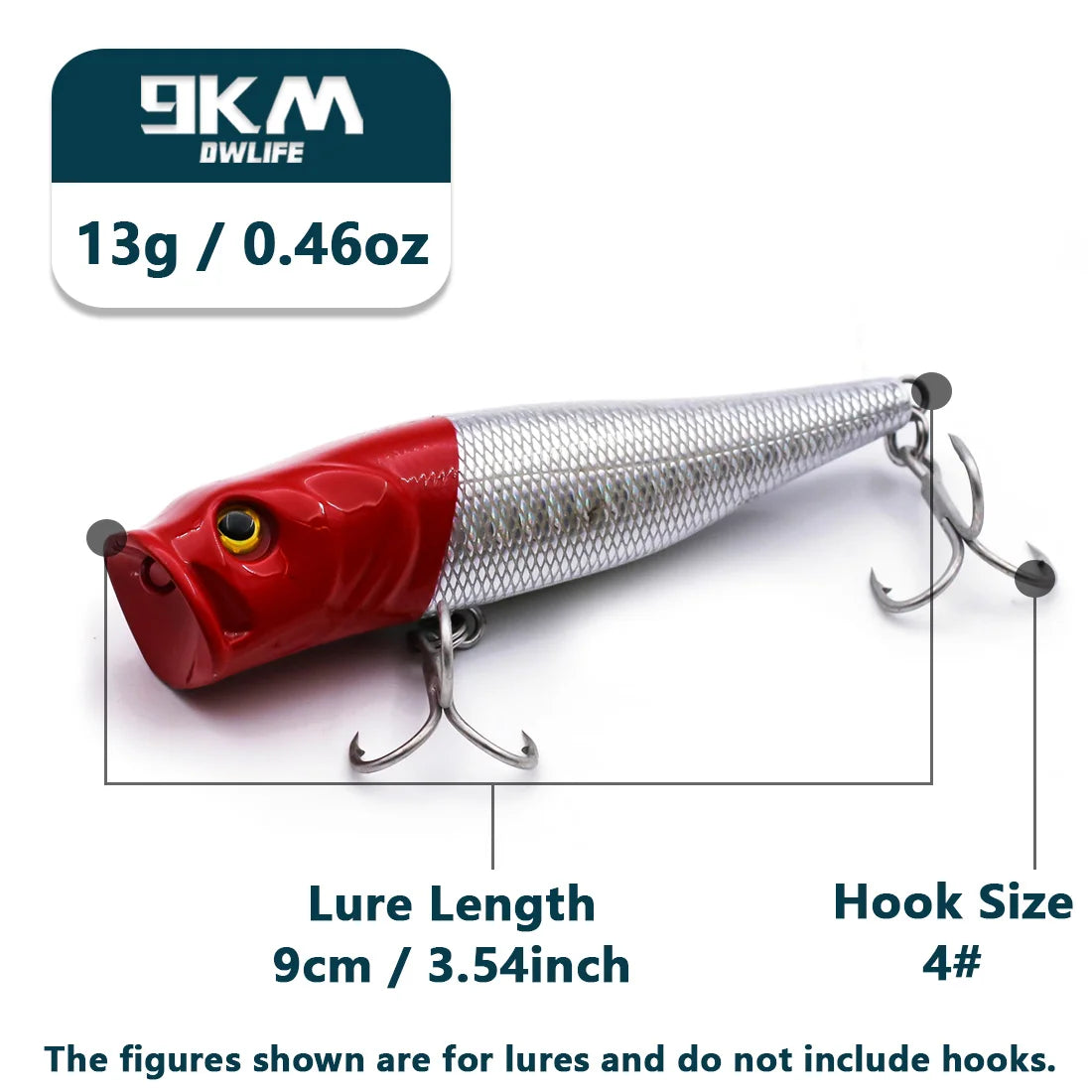 Topwater Fishing Lure with Rattle and Cup Mouth